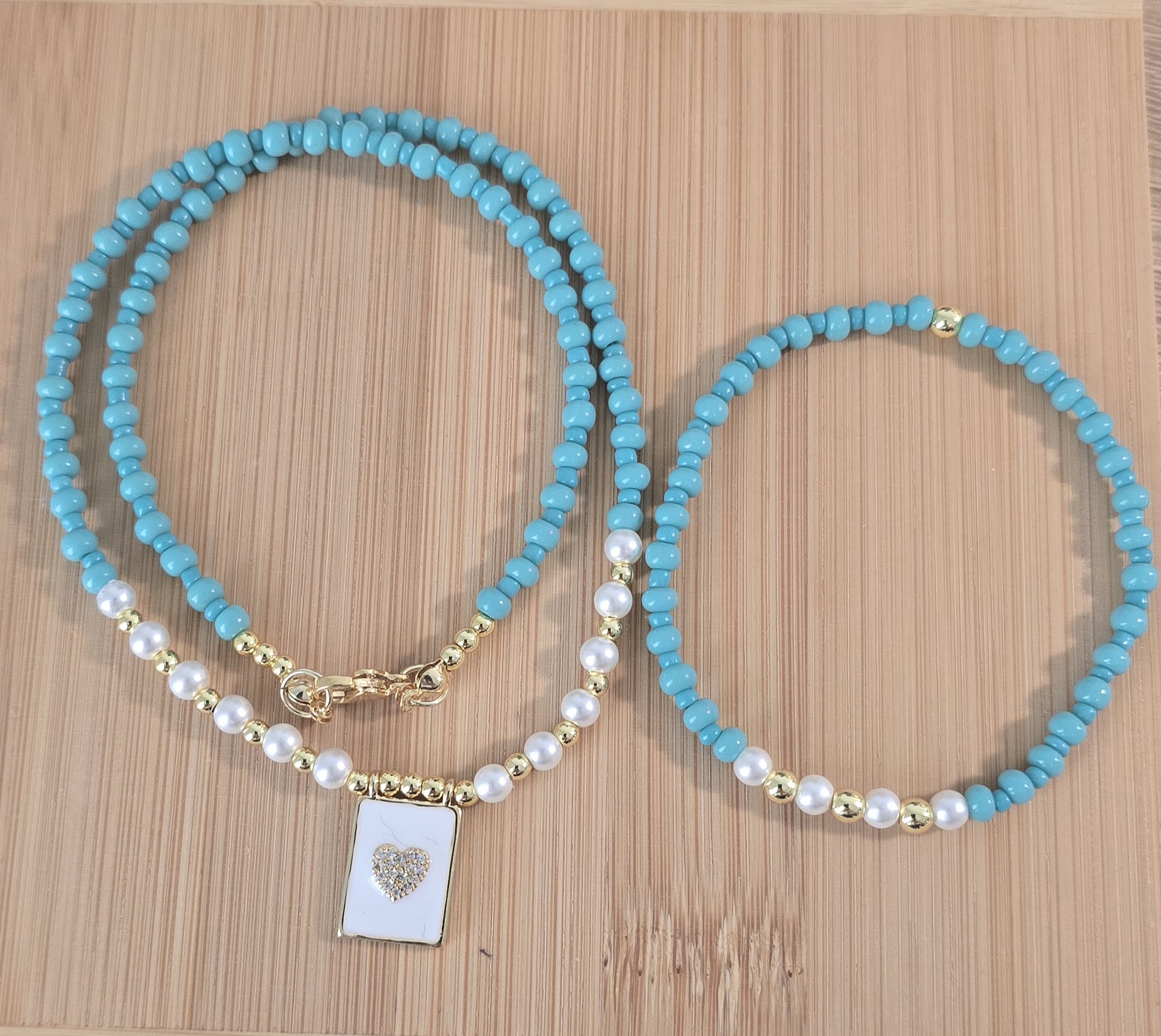 Set collar escapulario & pulsera